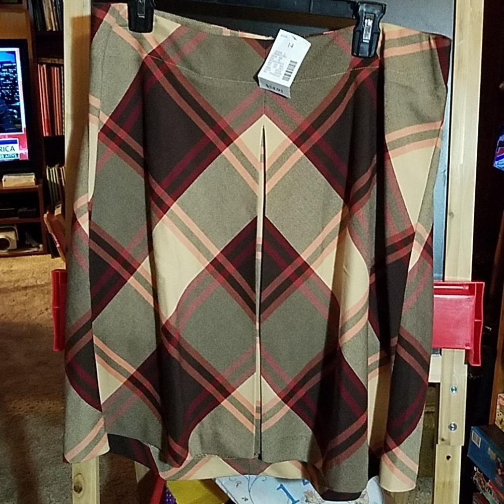 Lane Bryant Brown Plaid 14